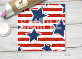 USA Stars and Stripes Patterned Adhesive Vinyl 060